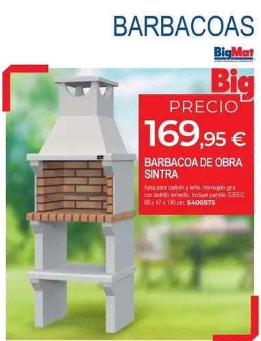 Oferta de Bigmat - Barbacoa De Obra Sintra por 169,95€ en BigMat