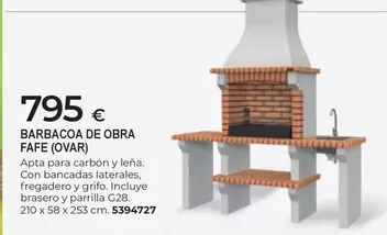 Oferta de Barbacoa De Obra Fafe por 795€ en BigMat
