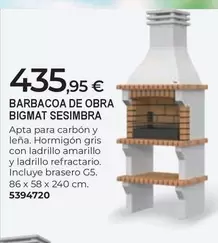 Oferta de Bigmat - Barbacoa De Obra Sesimbra por 435,95€ en BigMat
