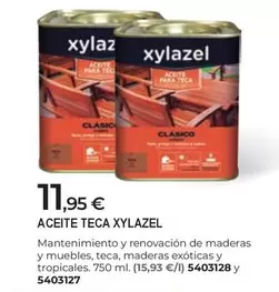 Oferta de Xylazel - Aceite Teca por 11,95€ en BigMat