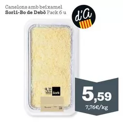 Oferta de Sorli - Canelons Amb Beixamel por 5,59€ en Sorli