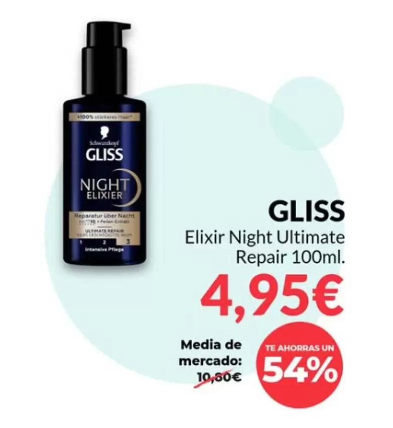 Oferta de Schwarzkopf - Elixir Night Ultimate Repair por 4,95€ en PrimaPrix