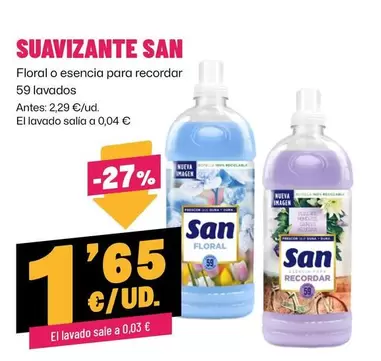 Oferta de San - Suavizante por 1,65€ en Ahorramas