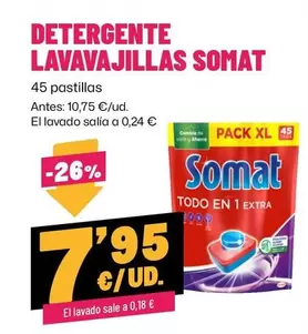 Oferta de Somat - Detergente Lavavajillas por 7,95€ en Ahorramas