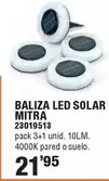 Oferta de Baliza Led Solar Mitra por 21,95€ en Ferrcash