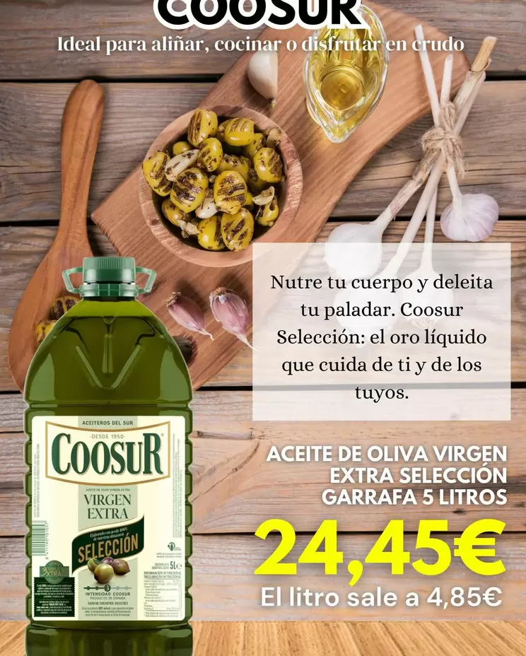 Oferta de Coosur - Aceite De Oliva Virgen Extra Seleccion Garrafa 5 Litros por 27,45€ en Sangüi