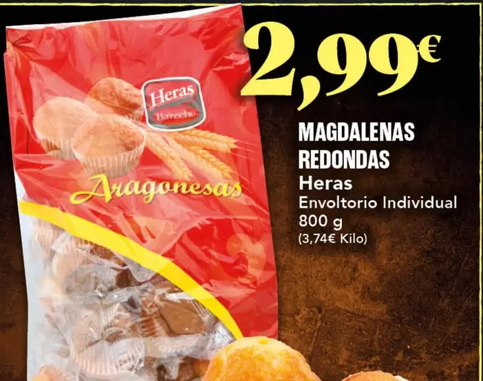 Oferta de Heras - Magdalenas Redondas por 2,99€ en Gadis