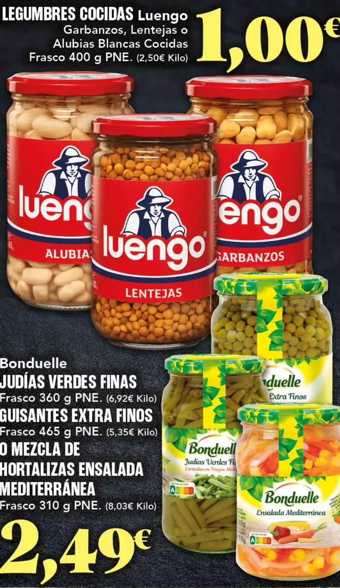 Oferta de Luengo - Legumbres Cocidas por 2,49€ en Gadis