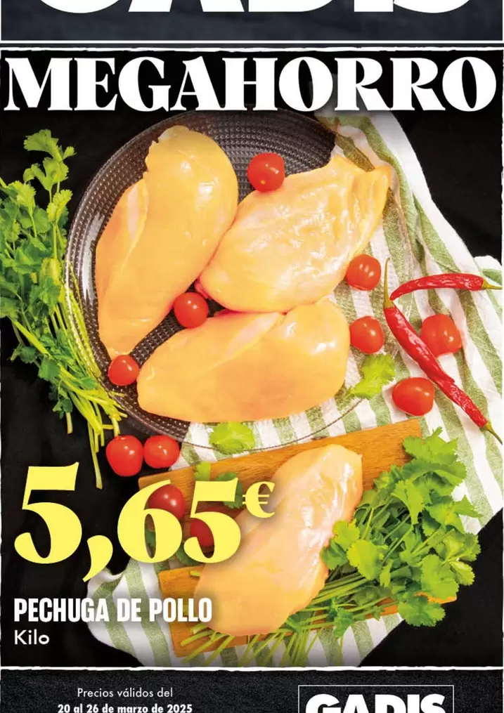 Oferta de Pechuga De Pollo por 5,65€ en Gadis