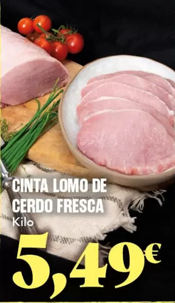 Oferta de Cinta Lomo De Cerdo Fresca por 5,49€ en Gadis