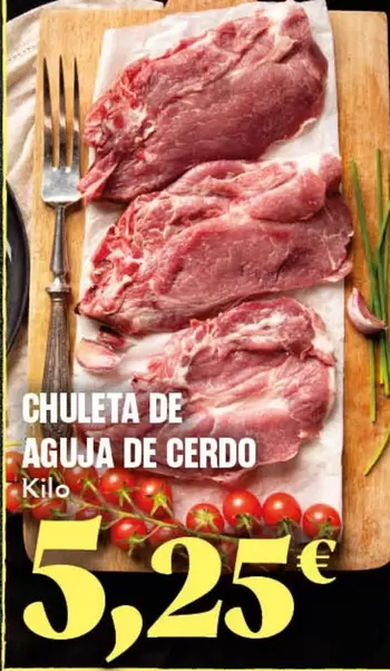 Oferta de Chuleta De Aguja De Cerdo por 5,25€ en Gadis
