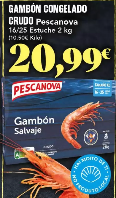 Oferta de Pescanova - Gambon Congelado por 20,99€ en Gadis