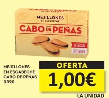 Oferta de Cabo de Peñas - Mejillones En Escabeche por 1€ en Economy Cash
