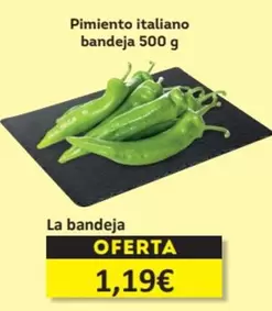 Oferta de Pimiento Italiano Bandeja por 1,19€ en Economy Cash