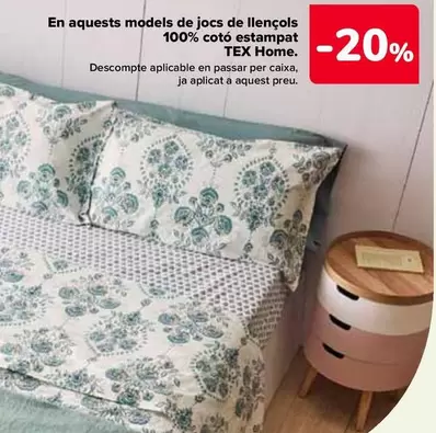 Oferta de Tex Home - En Estos Modelos De Juegos De Sabanas 100% Algodon Estampado en Carrefour