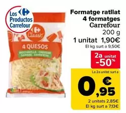 Oferta de Carrefour - Queso Rallado 4 Quesos en Carrefour