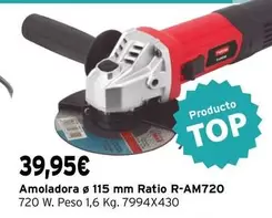 Oferta de Ratio - Amoladora 115 Mm R-am720 por 39,95€ en Cadena88