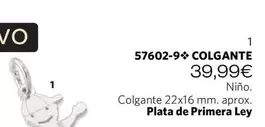Oferta de 57602-9 Colgante por 39,99€ en Cristian Lay