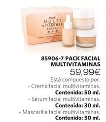 Oferta de Pack Facial Multivitaminas por 59,99€ en Cristian Lay