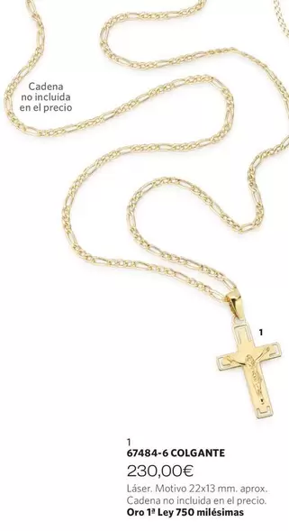 Oferta de 67484-6 Colgante por 230€ en Cristian Lay