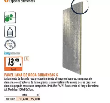Oferta de Lana - Panel  De Roca Chimeneas S por 13,4€ en Obramat