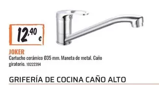Oferta de Joker - Joker Cartuchón ceramico Ø35 mm. Maneta de metal. Caño giratorio por 12,4€ en Obramat