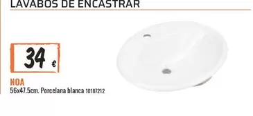 Oferta de Lavabos De Encastrar Noa por 34€ en Obramat
