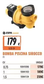 Oferta de Espa - Bomba Piscina Sirocco por 179€ en Obramat