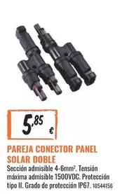 Oferta de Solar - Conector Panel  Doble por 5,85€ en Obramat
