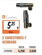 Oferta de 2 Conectores F Acorado por 5,25€ en Obramat