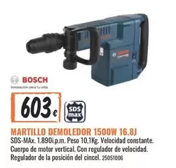 Oferta de Bosch - Martillo Demoledor 1500w 16.8j por 603€ en Obramat