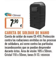 Oferta de Climax - Careta De Soldar De Mano por 7,9€ en Obramat