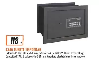 Oferta de Caja Fuerte por 118€ en Obramat