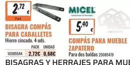 Oferta de Compas Para Mueble Zapatero por 2,72€ en Obramat