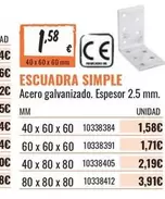 Oferta de Escuadra Simple por 1,58€ en Obramat