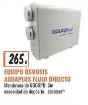 Oferta de Aquaplus - Equipo Osmosis Aguaplus Flujo Directo por 265€ en Obramat
