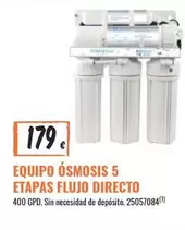 Oferta de Equipo Osmosis 5 Etapas Flujo Directo por 179€ en Obramat