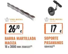 Oferta de Barra Martillada Maciza por 26,19€ en Obramat