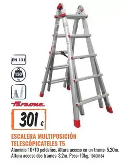 Oferta de Escalera Multiposicion Telescopicatelles T5 por 301€ en Obramat