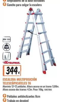 Oferta de Escalera Multiposicion Telescopicatelles T6 por 344€ en Obramat