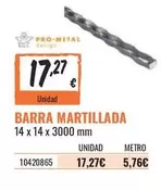 Oferta de Barra Martillada por 17,27€ en Obramat