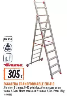 Oferta de Escalera Transformable En1410 por 305€ en Obramat
