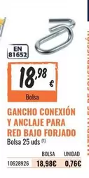 Oferta de Gancho Conexion Y Anclaje Para Red Bajo Forjado por 18,98€ en Obramat