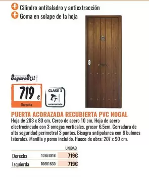 Oferta de PVC - Ciliatro Antitaldro Y Antiextracción Goma En Solape De La Hoja por 719€ en Obramat