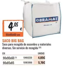 Oferta de Saco Para Recogida De Escombro Y Materiales Diversos. Sin Servicio De Recogida por 4,05€ en Obramat