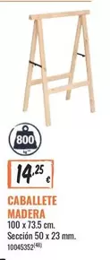 Oferta de Caballete Madera por 14,25€ en Obramat