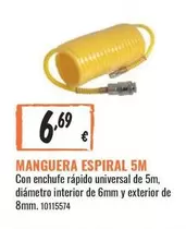 Oferta de Universal - Manguera Espiral 5m por 6,69€ en Obramat