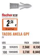 Oferta de Tacos Ancla Gpf por 2,56€ en Obramat