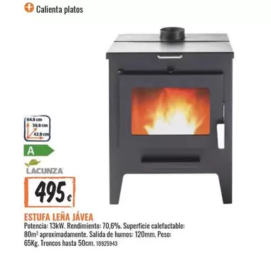Oferta de Estufa Leña Javea por 495€ en Obramat