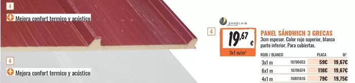 Oferta de Confort - Pañales Sandwich 3 Erecas por 19,97€ en Obramat